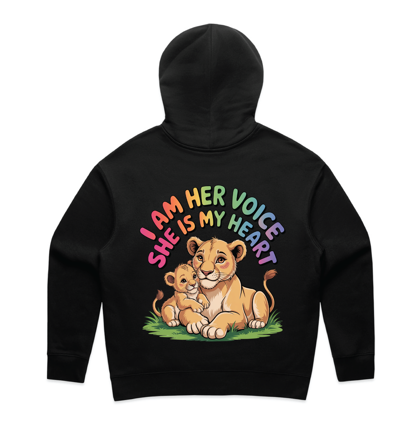 "I am her voice" Premium Women's Hoodie