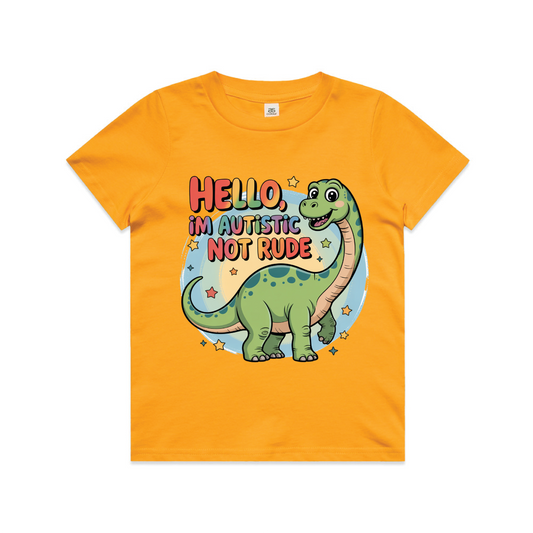 "I'm Autistic" Dinosaur Premium Kids & Youth Tee (Unisex)