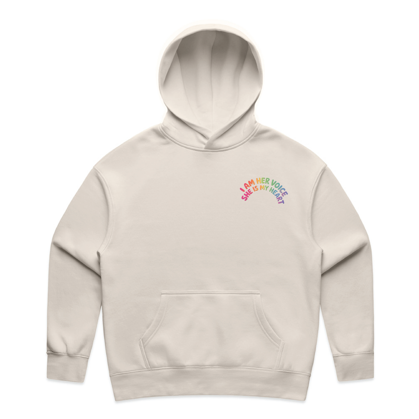 "I am her voice" Premium Women's Hoodie