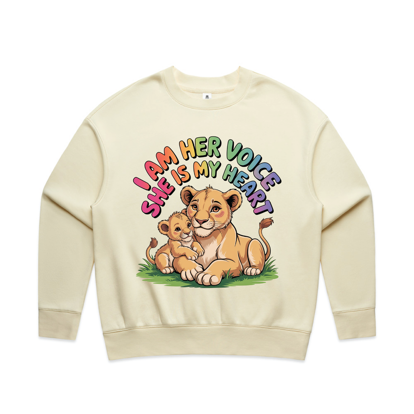 "I am her voice" Women's Premium Sweatshirt