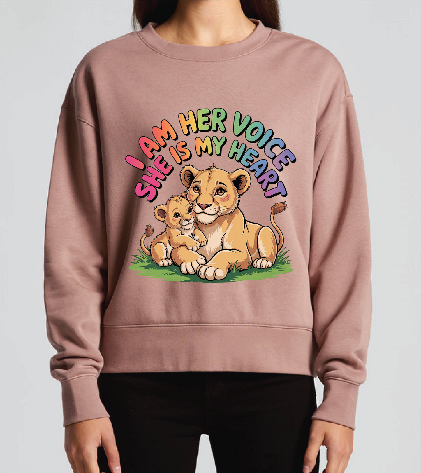 "I am her voice" Women's Premium Sweatshirt