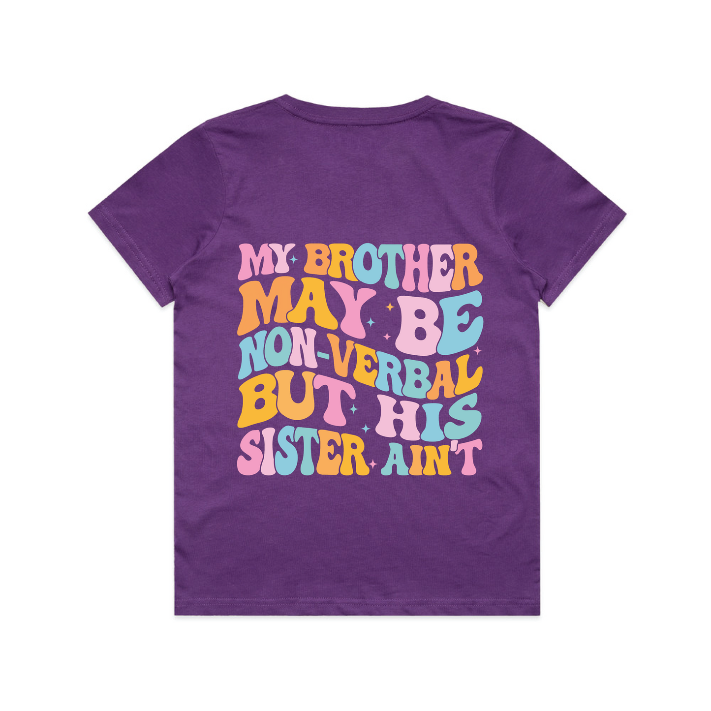 "My brother may be non verbal" Premium Tee