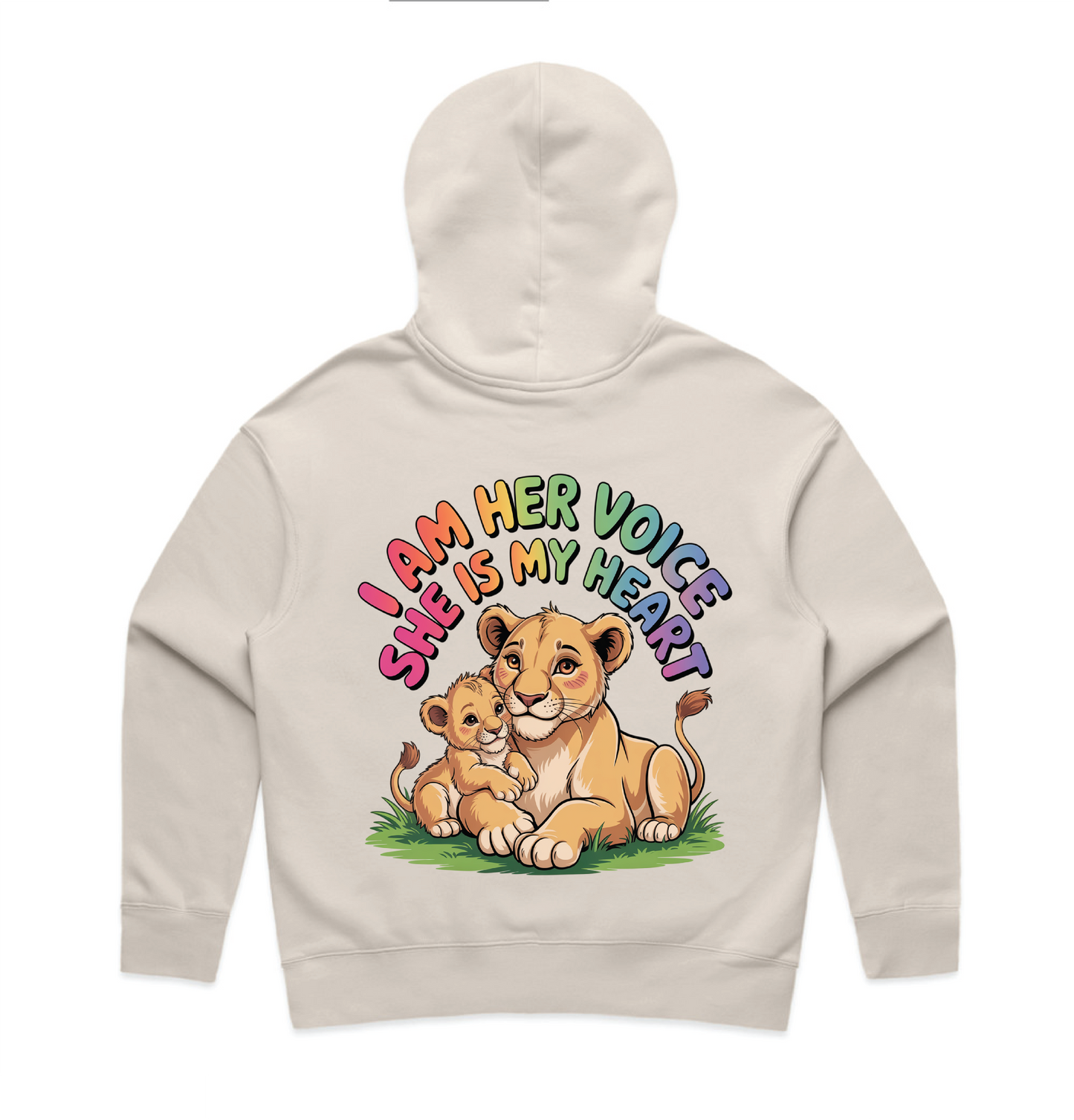 "I am her voice" Premium Women's Hoodie