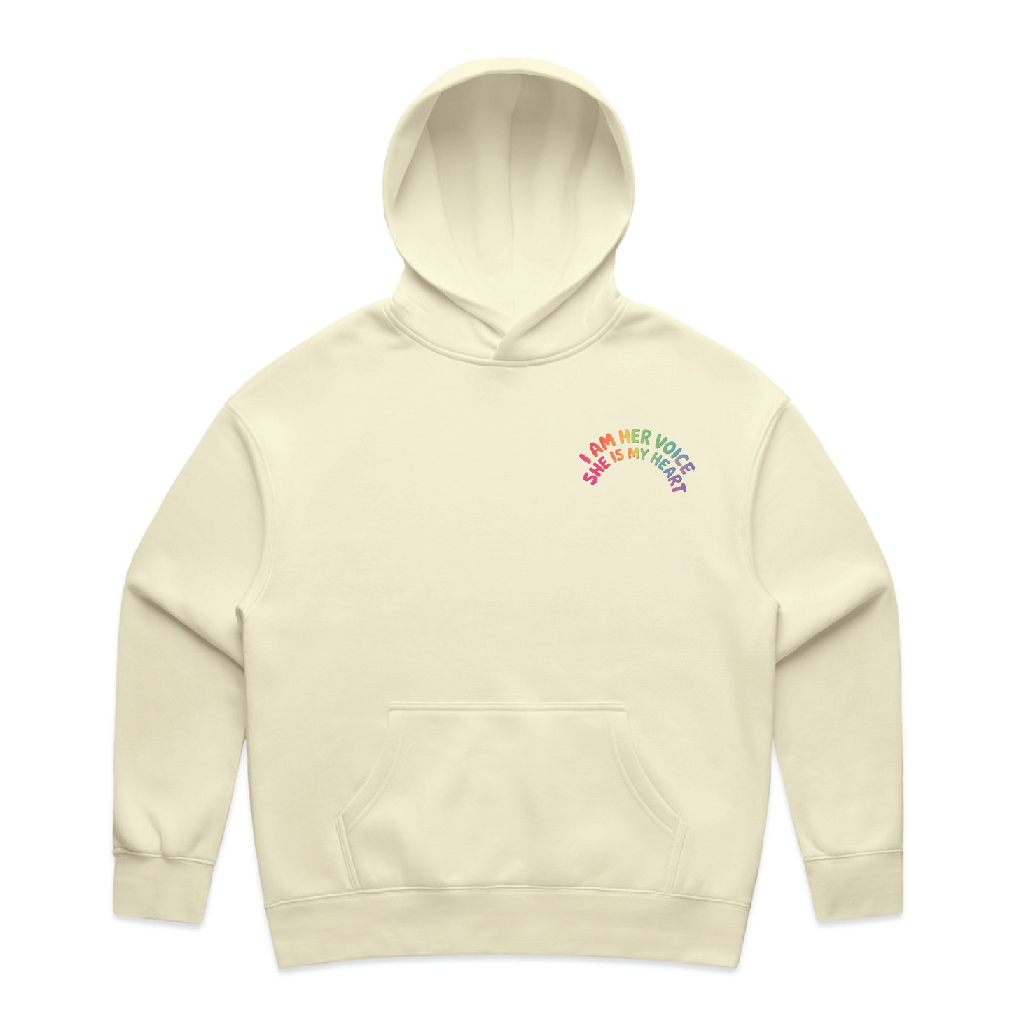 "I am her voice" Premium Women's Hoodie