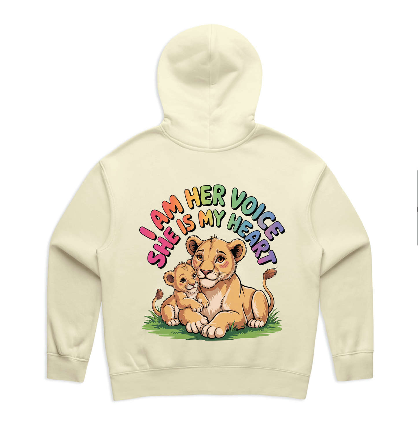 "I am her voice" Premium Women's Hoodie