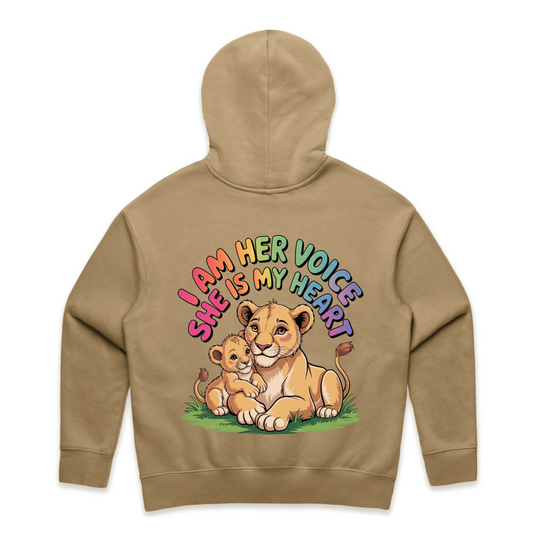 "I am her voice" Premium Women's Hoodie