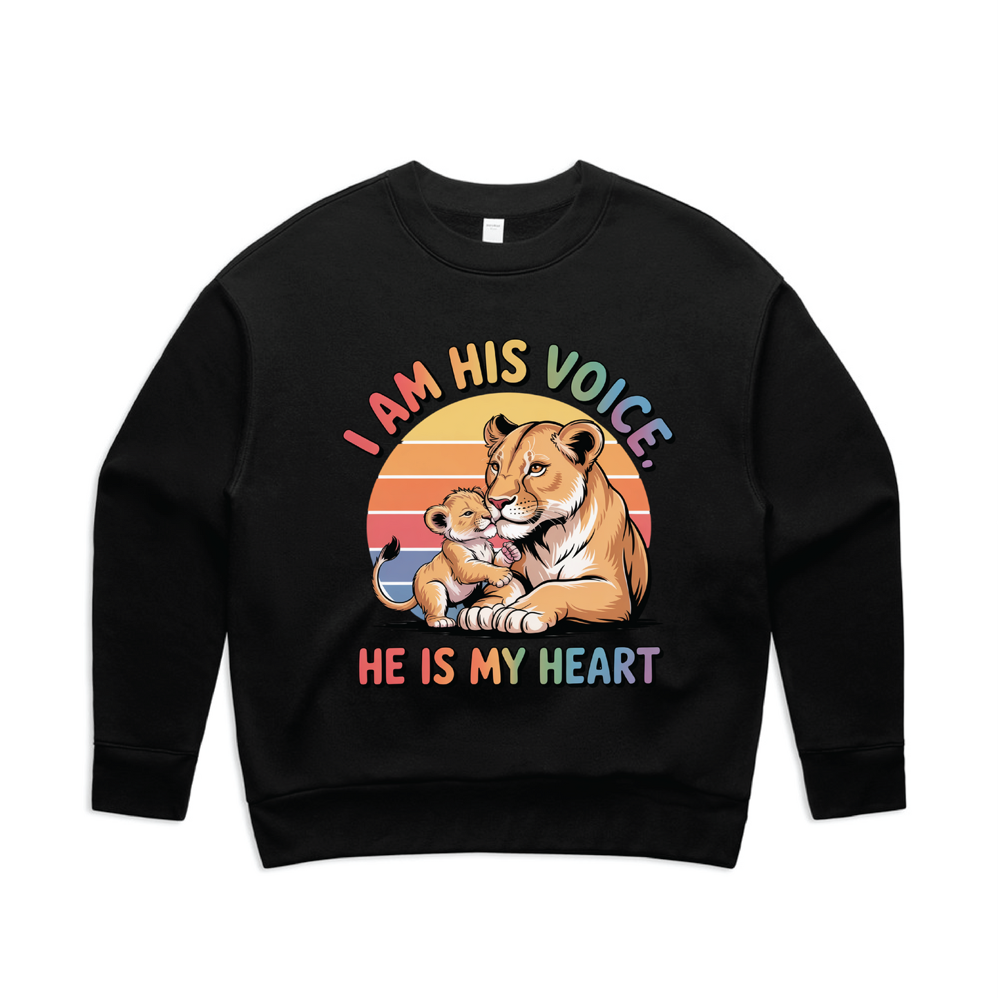 "I am his voice" Women's Premium Sweatshirt