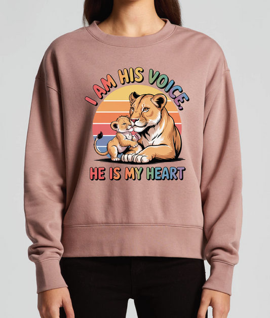 "I am his voice" Women's Premium Sweatshirt